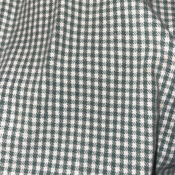 Light green and white plaid flannel - Picture 2 of 3